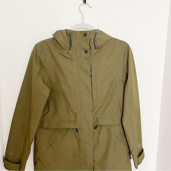 Eddie Bauer Rainfoil Trench Coat in Olive Green PETITE - Picture 6 of 13